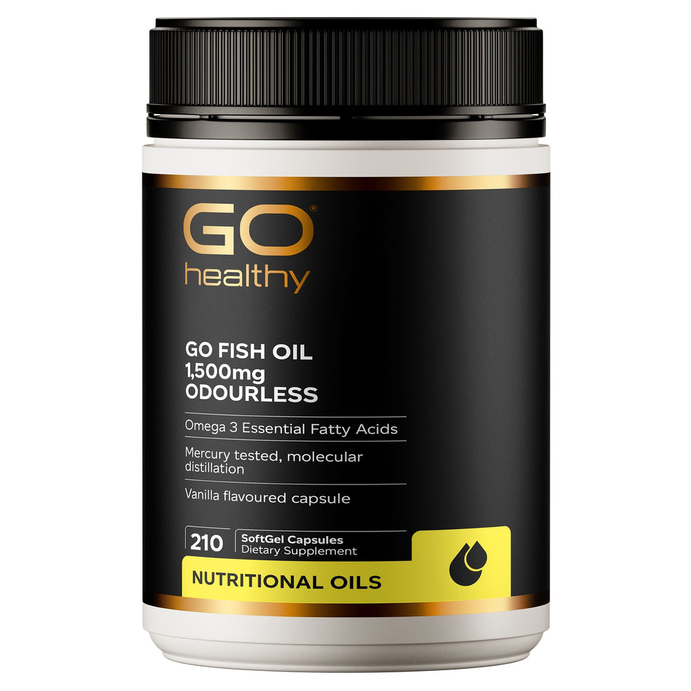 GO Healthy Go Fish Oil 1500mg Odourless 210 Capsules
