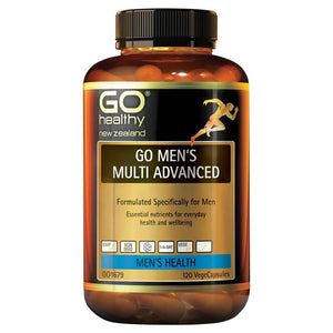 GO Healthy Go Men's Multi Advanced 120 Vege Capsules,Multivitamins,OCARE NZ
