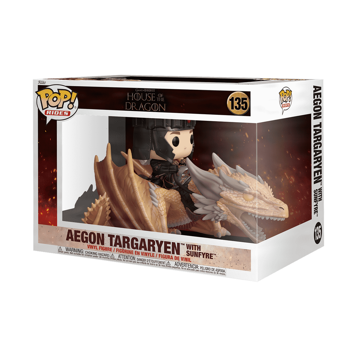 Funko Pop! Ride House of the Dragon - Aegon Targaryen with Sunfyre Vinyl Figure