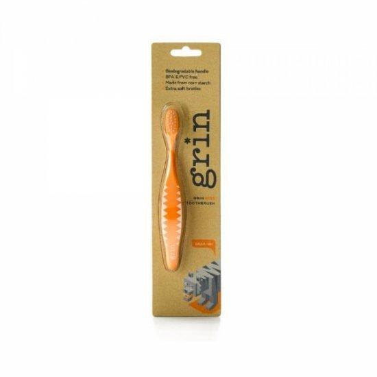 Grin Kids Biodegradable Toothbrush - Orange,Toothbrushes,