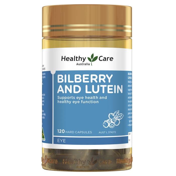 Healthy Care Bilberry and Lutein 120 Capsules, Lutein
