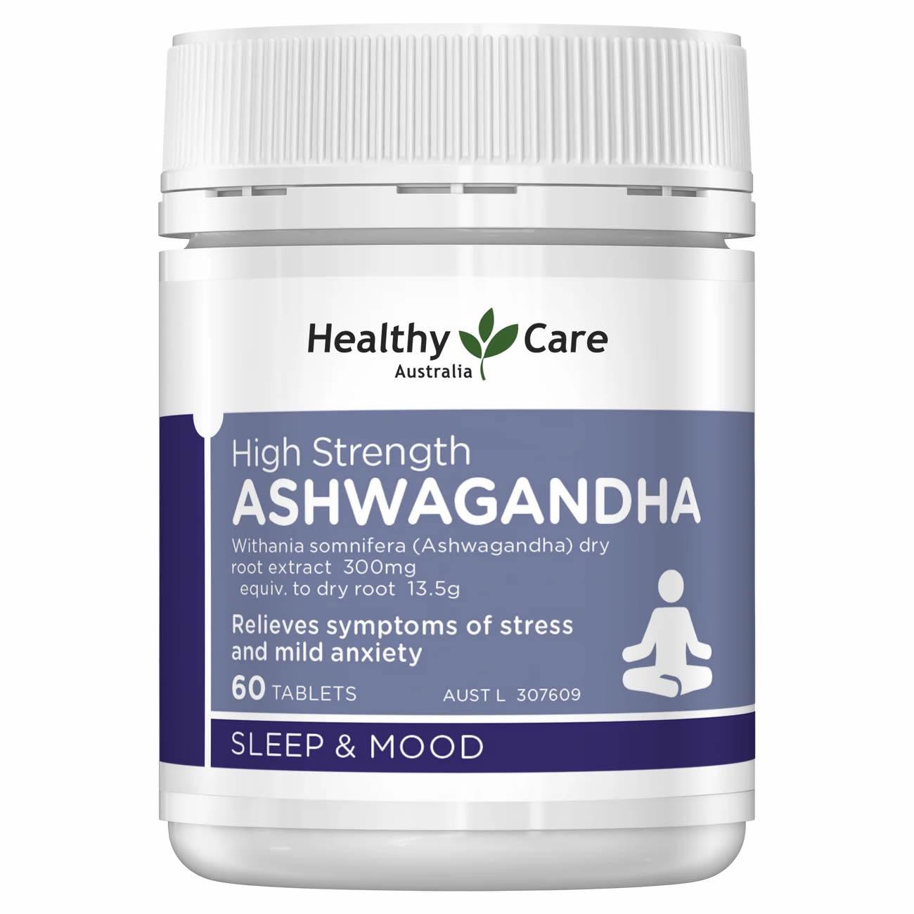 Healthy Care High Strength Ashwagandha 60 Tablets, Ashwagandha