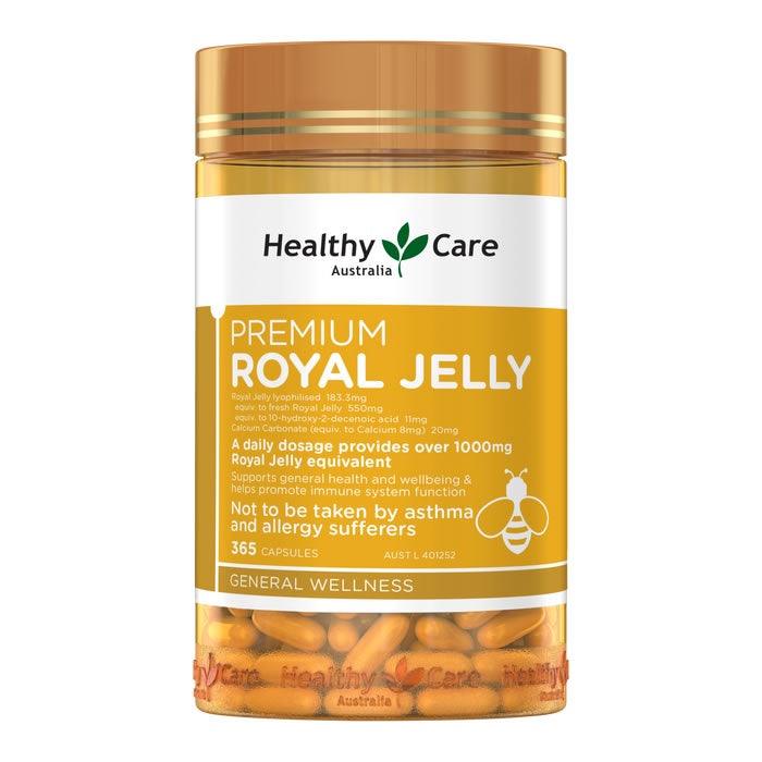 Healthy Care Royal Jelly 1000 365 Capsules, Royal Jelly