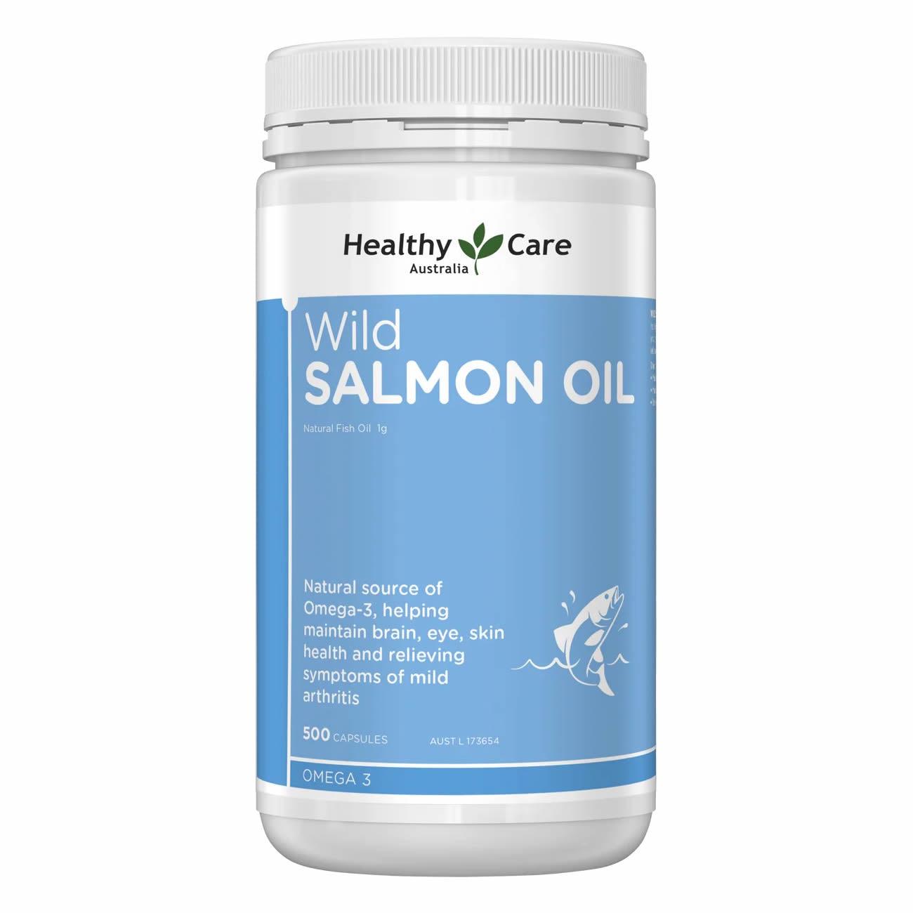 Healthy Care Salmon Oil 1000mg 500 Capsules, General