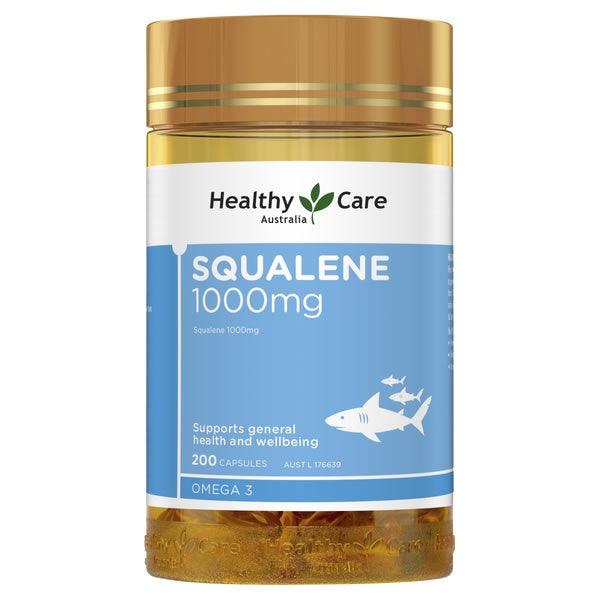 Healthy Care Squalene 1000mg 200 Capsules, General