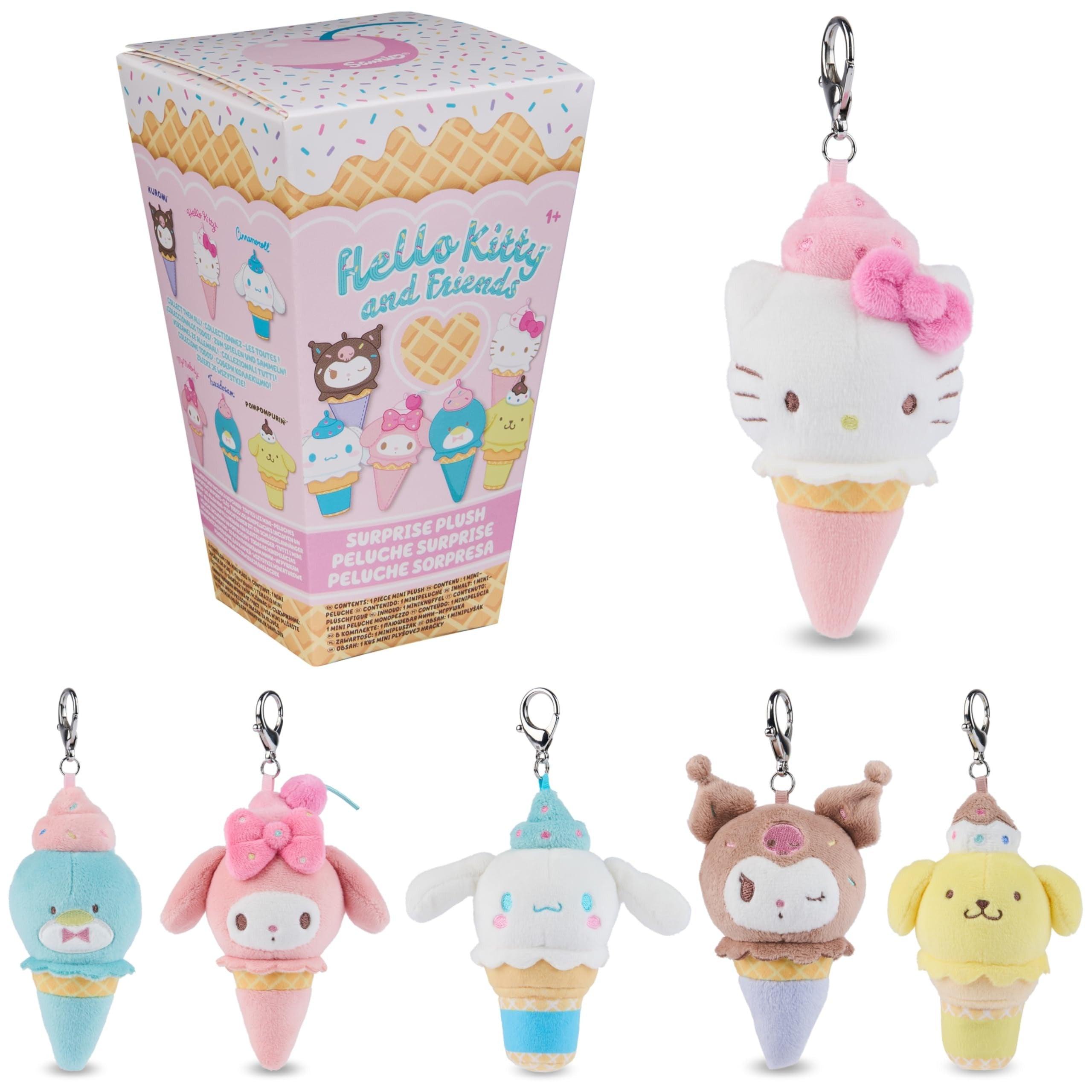 Hello Kitty And Friend Blind Box Surprise Ice Cream Plush,Keyrings,