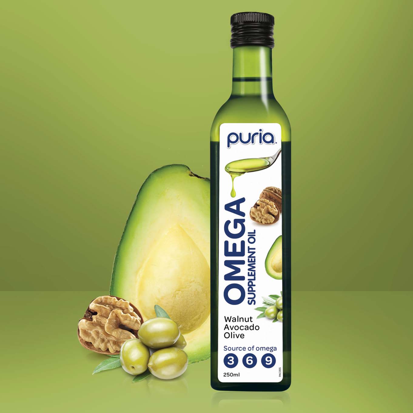 Puria Walnut Avocado Olive Supplement Oil 250ml