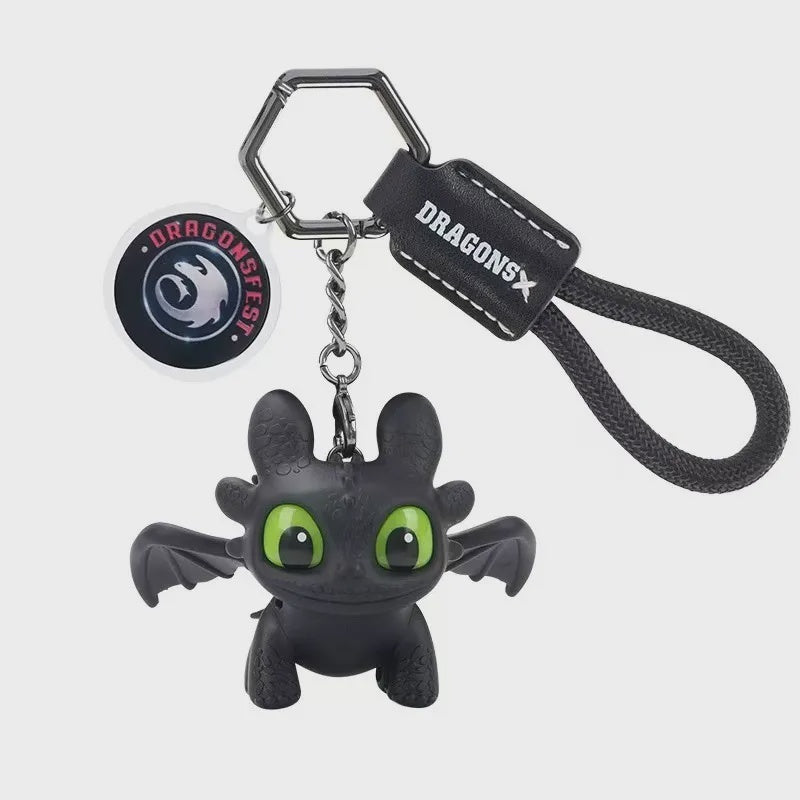 How to Train Your Dragon Toothless Bobble Wings Light-Up Eyes Keychain