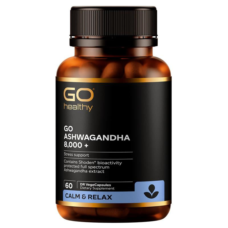 GO Healthy Go Ashwagandha 8000+ 60 Vege Capsules