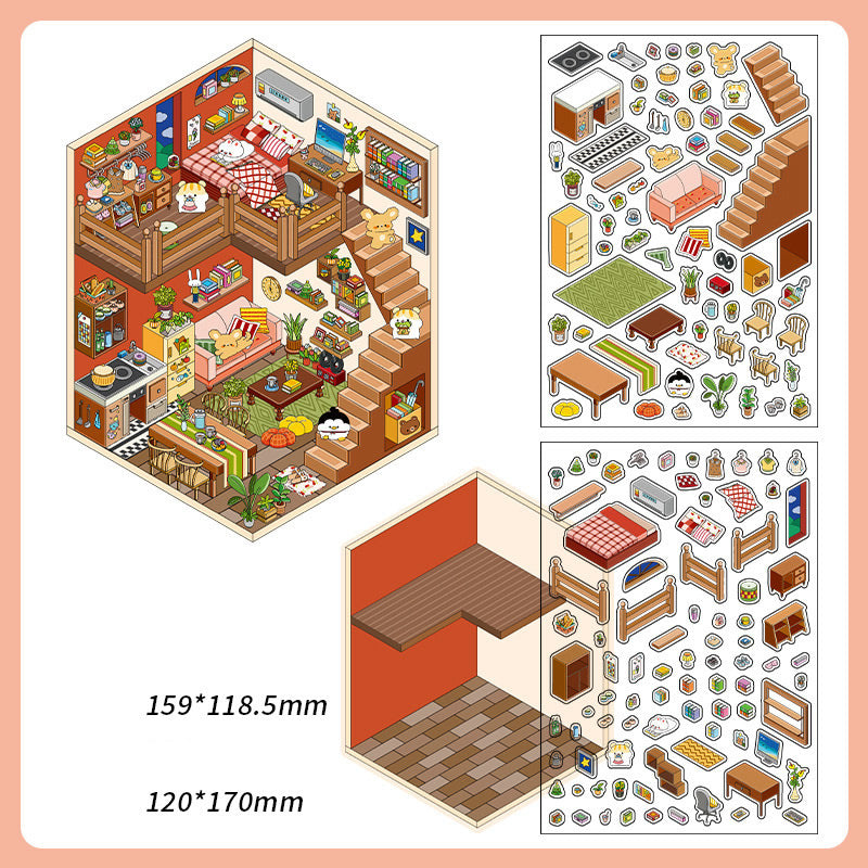 Infeel.Me 2.5D Deco Scene Sticker My Little House Series #1