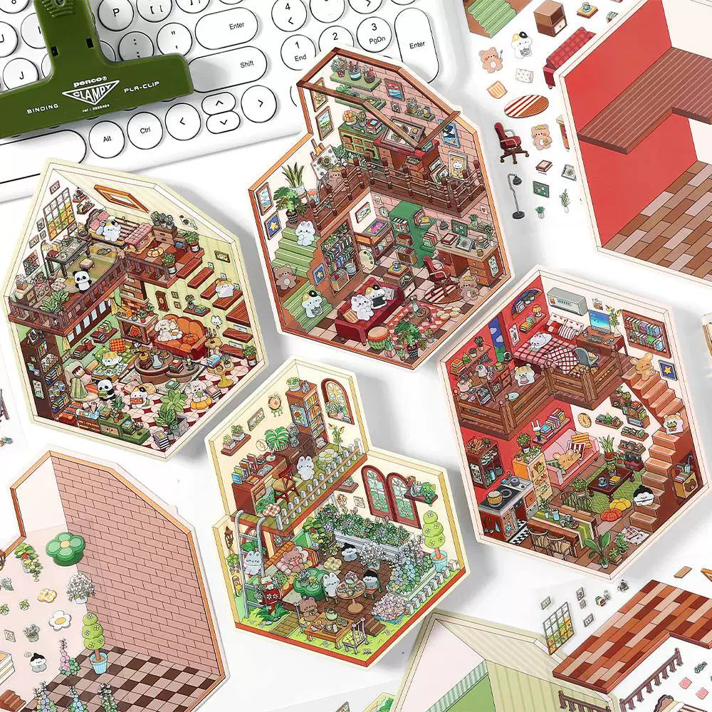 Infeel.Me 2.5D Deco Scene Sticker My Little House Series #1