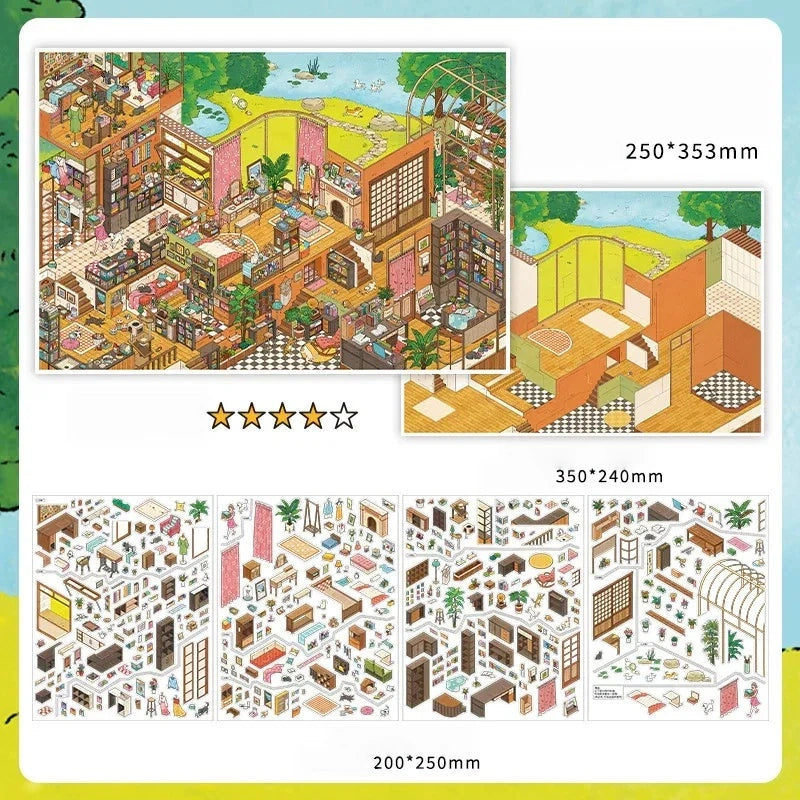 Infeel.Me 2.5D Deco Scene Sticker My Little House Series #38