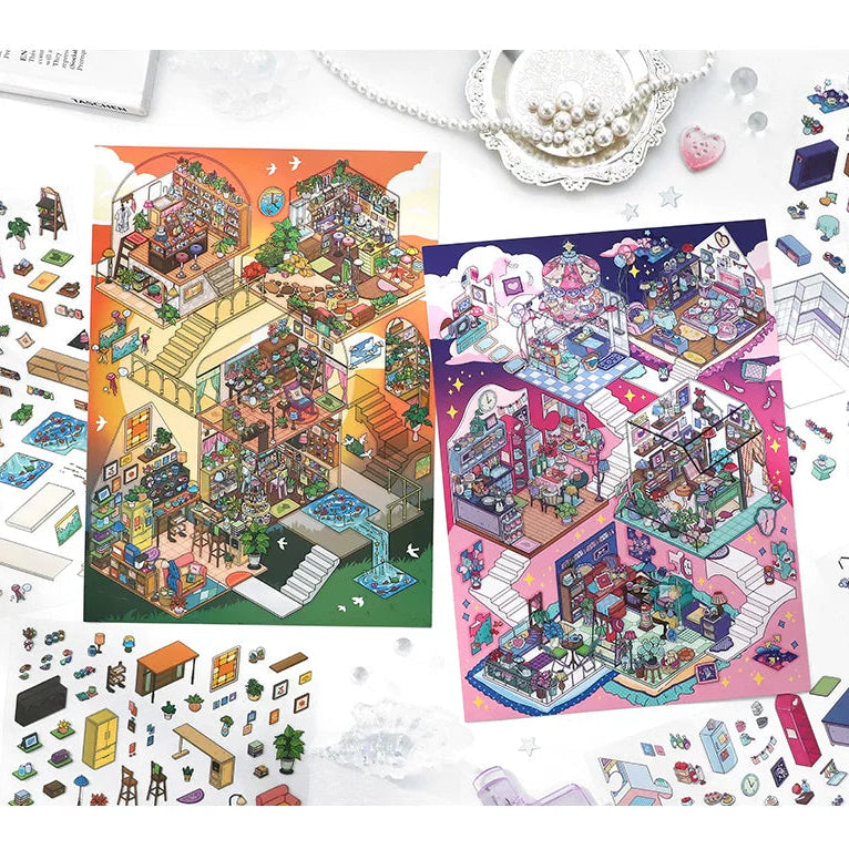 Infeel.Me 2.5D Deco Scene Sticker My Little House Series #6