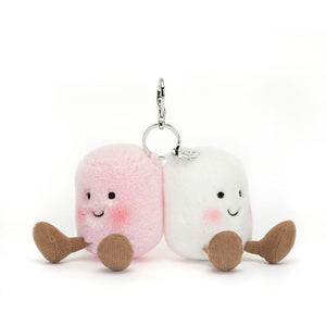 Jellycat Amuseables Pair of Marshmallows Bag Charm Jellycat OCARE NZ