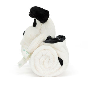 Jellycat Bashful Black & Cream Puppy Blankie Uncategorized OCARE NZ