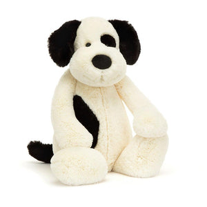 Jellycat Bashful Black & Cream Puppy, Plush Toys, OCARE NZ
