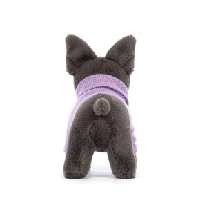 Jellycat Sweater French Bulldog Purple One Size - H17 X W19 CM Plush Toys OCARE NZ