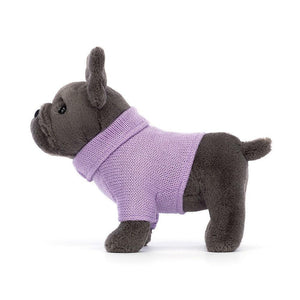 Jellycat Sweater French Bulldog Purple One Size - H17 X W19 CM Plush Toys OCARE NZ
