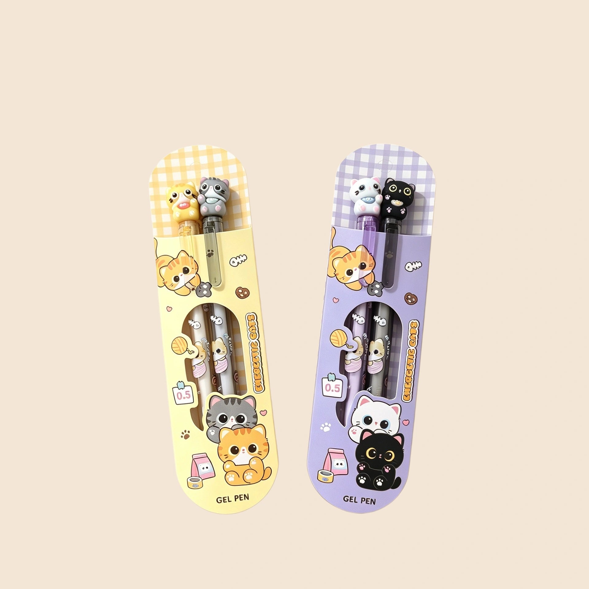 KUKI Cute Character 0.5mm Sharing Gel Pen Set - 2 Pack