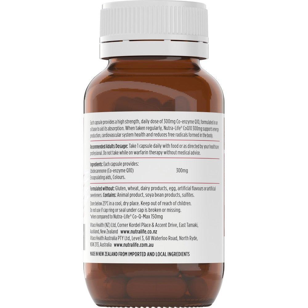 Nutra-Life Coq10 300mg 60 Capsules, CoenzymeQ10