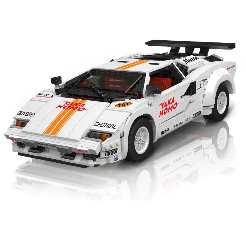 Mould King Lamborghini Countach Sports Car 1:8 Building Set - 1,524 Pieces - MK10045