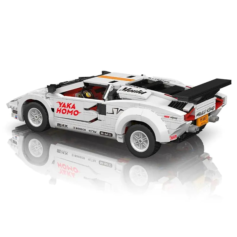 Mould King Lamborghini Countach Sports Car 1:8 Building Set - 1,524 Pieces - MK10045