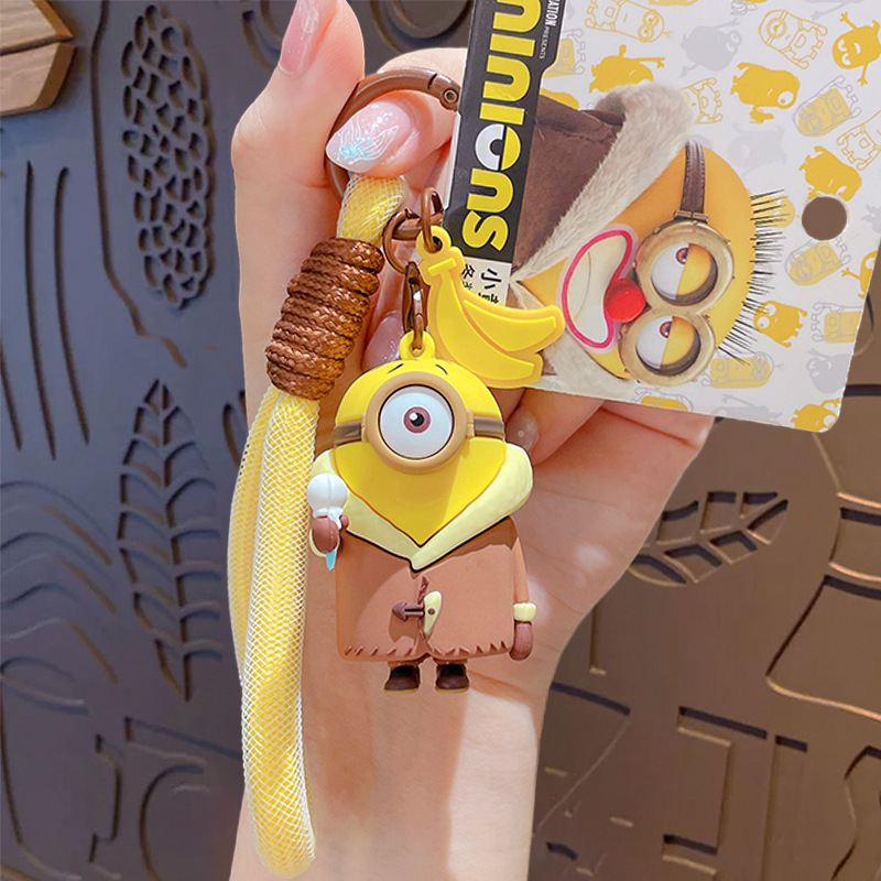 Minions Character Keychain with Plush Strap - Assorted Designs