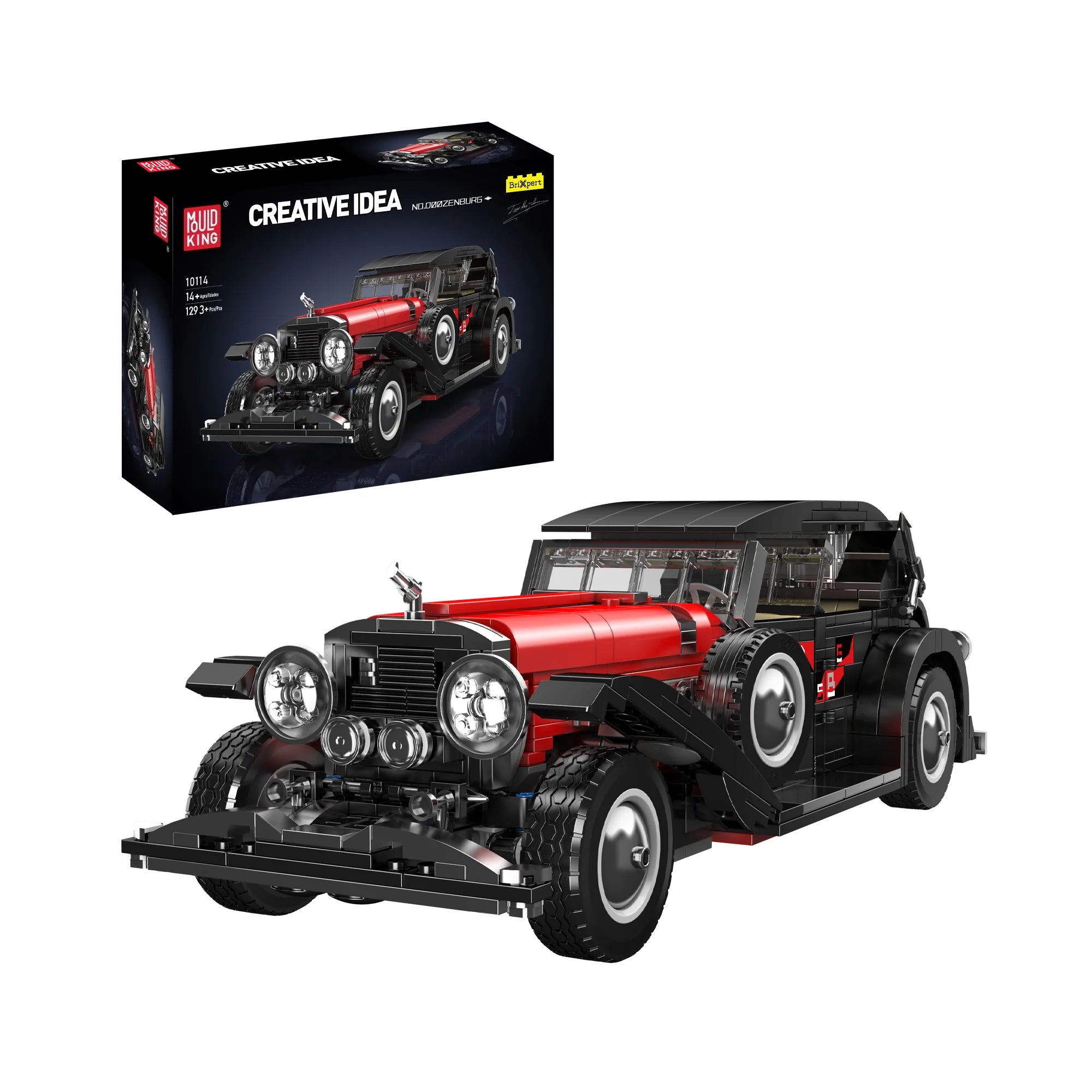 Mould King Duesenberg Classic Car Building Set - 1,292 Pieces - 10114