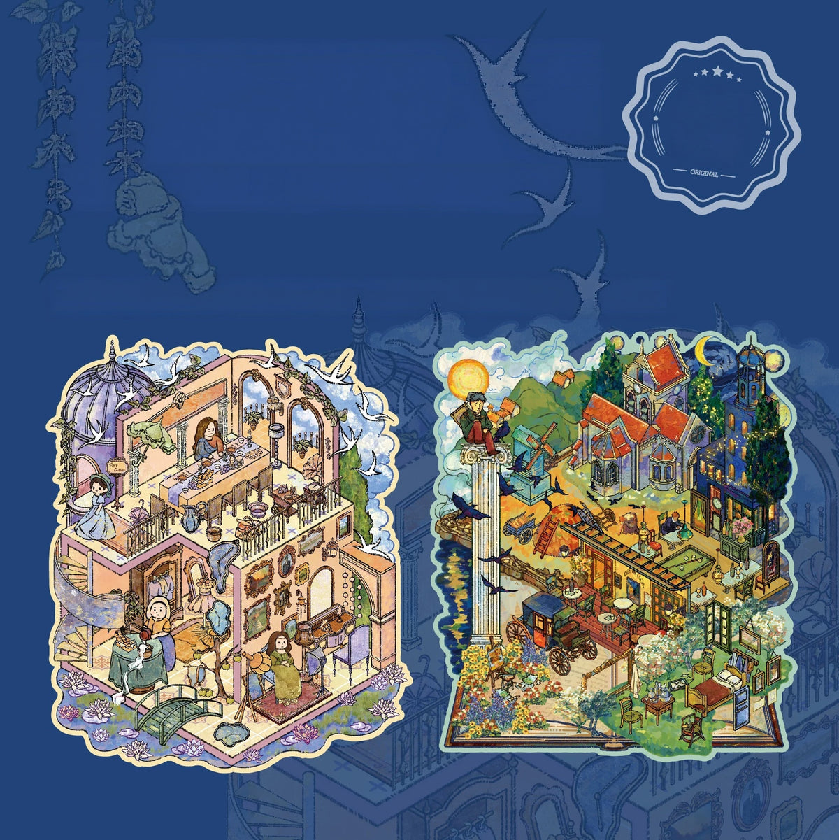 Mr. Paper 2.5D Deco Scene Sticker Dream Isles Series