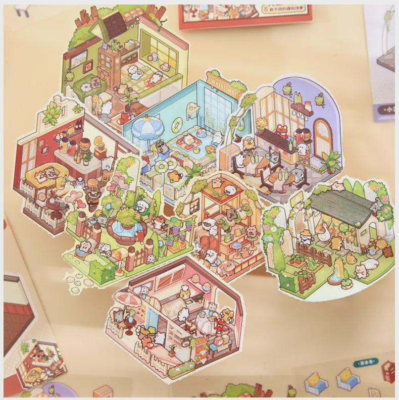 Mr.Paper Mini DIY Scene Sticker Book – Miscellaneous Collection Series