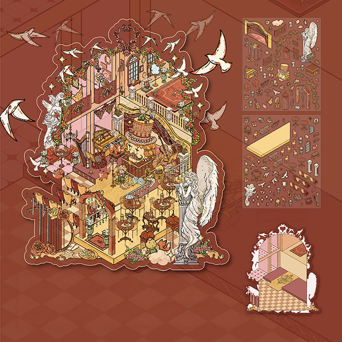 Mr Paper 2.5D Deco Scene Sticker Prince of the Stars Series