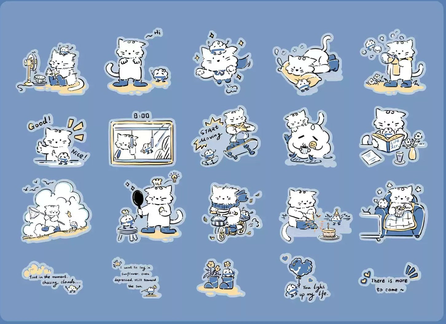 Mr. Paper Cats and Dogs Wearing Rain Boots Series Sticker Pack