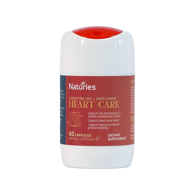 Naturies Heart Care Coezyme Q10 + Safflower 60 Capsules, CoenzymeQ10