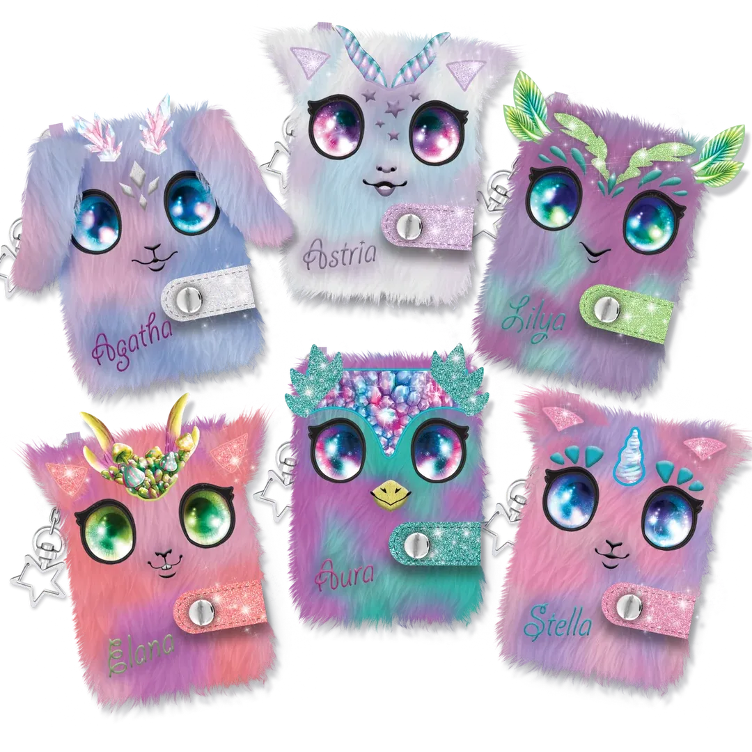 Nebulous Stars Fuzzy Mini Notebook – Assorted Designs