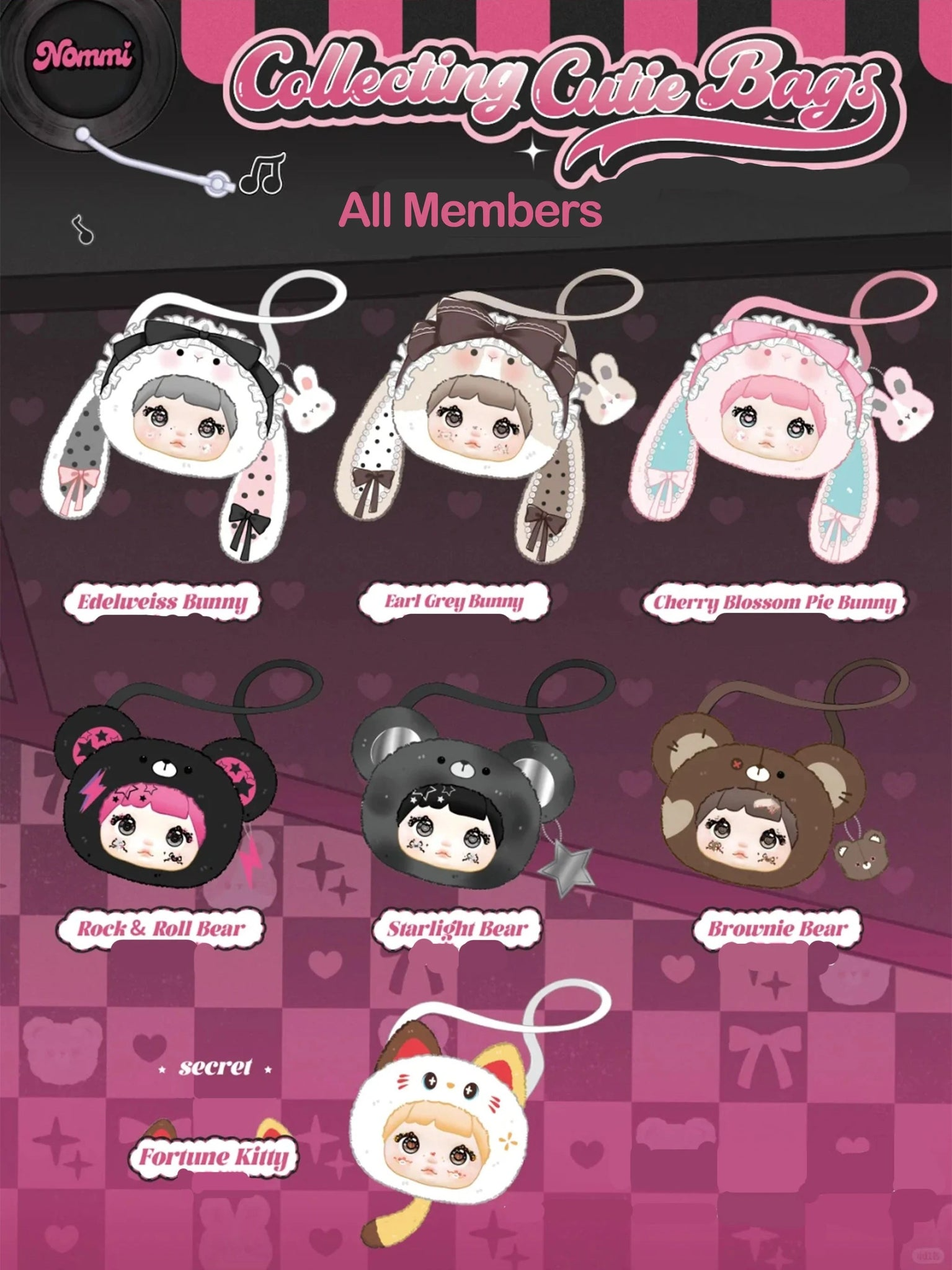 Nommi Collecting Cutie Bags Series Plush Doll Blind Box