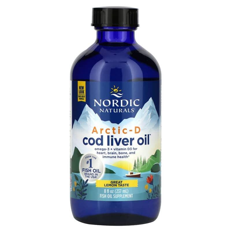 Nordic Naturals Arctic-D Cod Liver Oil Lemon, Cod Liver Oil