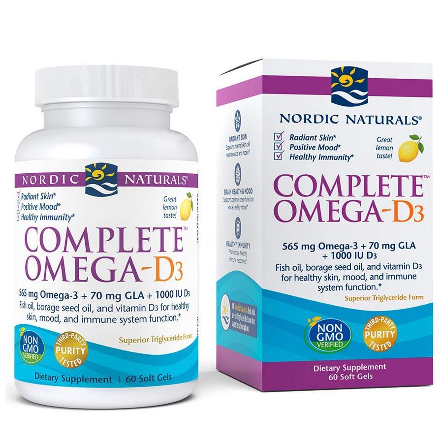 Nordic Naturals Complete Omega-D3 Lemon, Fish Oil