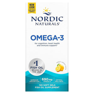Nordic Naturals Fish Oil Omega-3 690mg - Lemon, Fish Oil