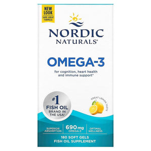 Nordic Naturals Fish Oil Omega-3 690mg - Lemon, Fish Oil