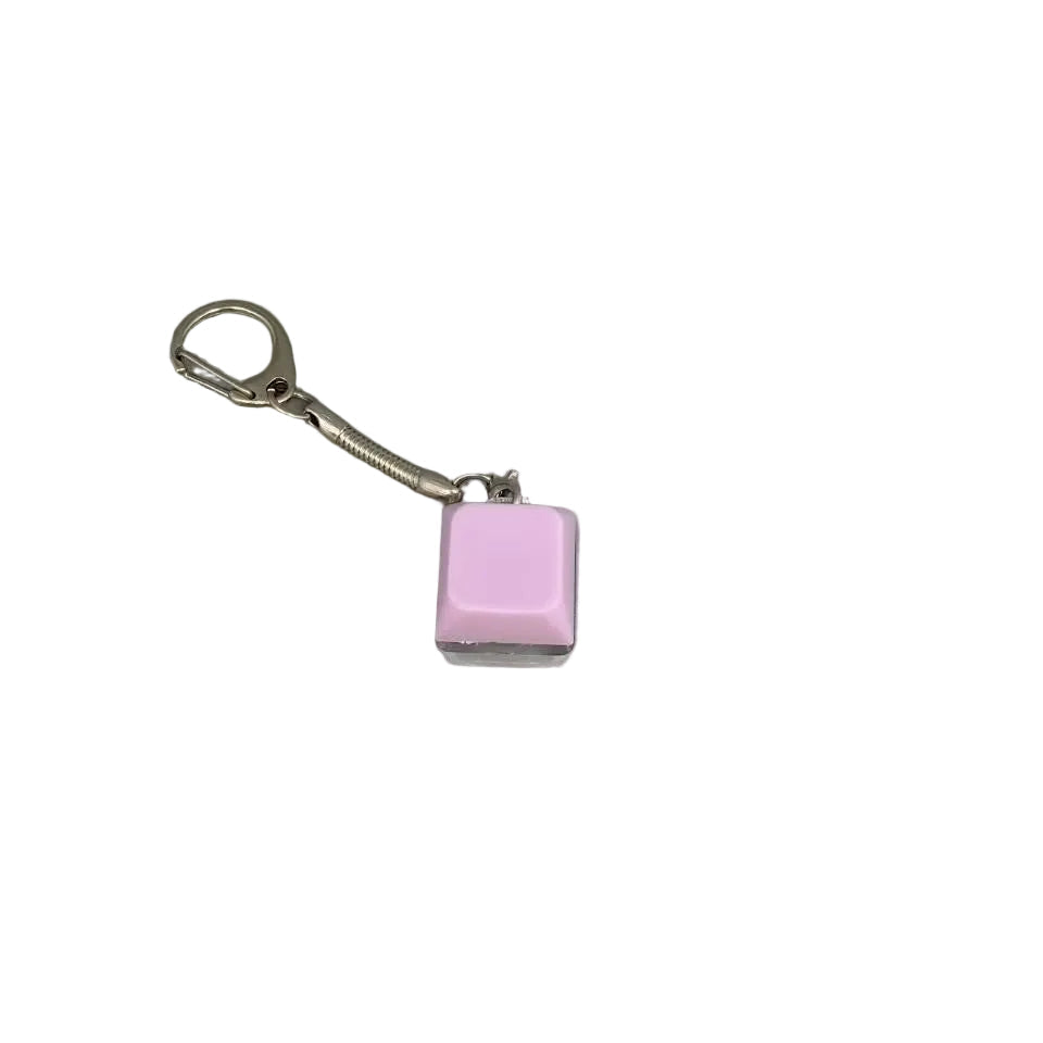 Transparent Non-Glow Pastel Colour Keyboard Keychain Stress Relief Fidget Toy DIY Keycap Clicker