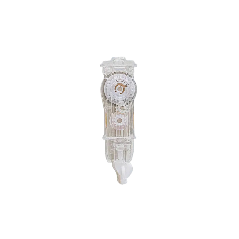 Mechanical pencil with gears on a light blue background