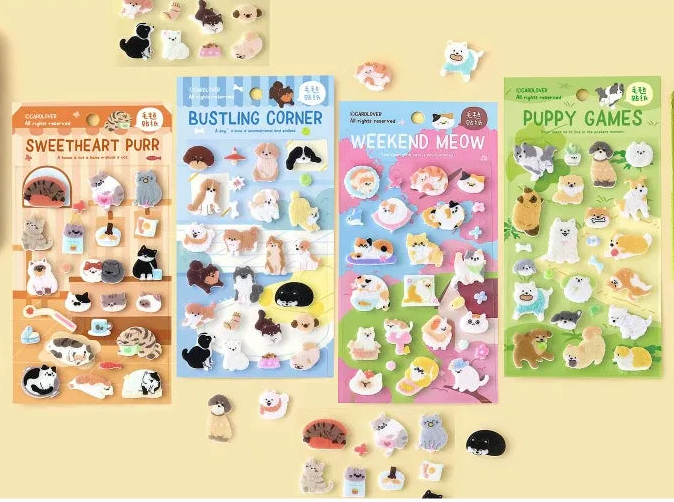 Paws & Friends Series Felt Stickers