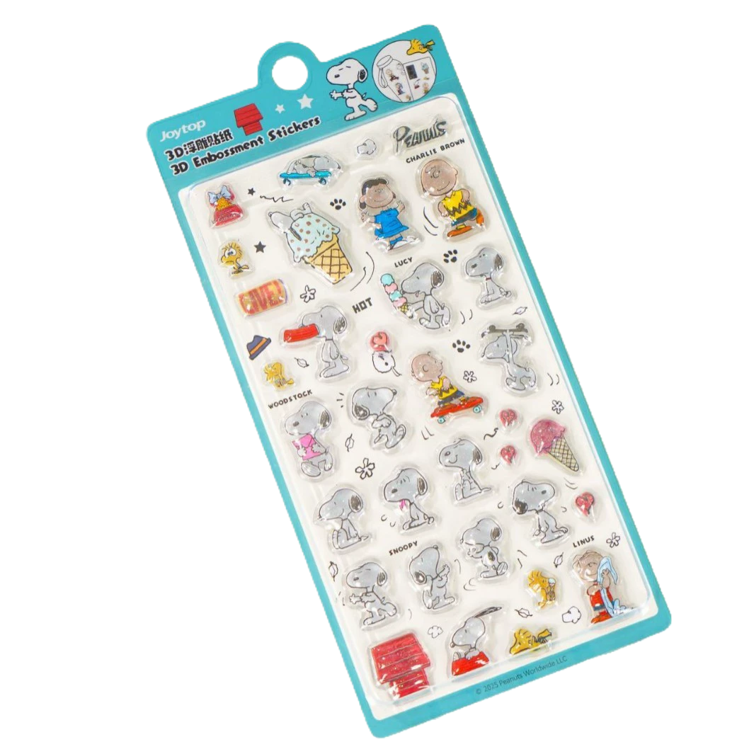 Peanuts Snoopy 3D Embossed Stickers Assorted