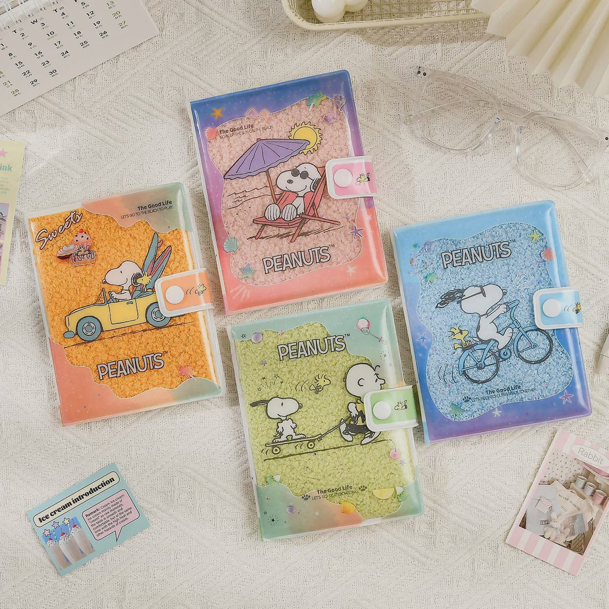 Peanuts Snoopy Puffy Cover Pocket Notebook – 4 Assorted Designs