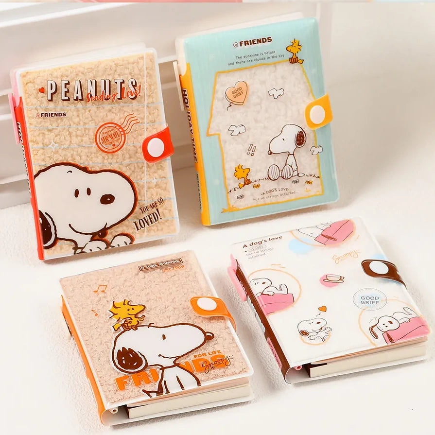 Peanuts Snoopy Puffy Cover Mini Notebook with Pen – 4 Designs Assorted