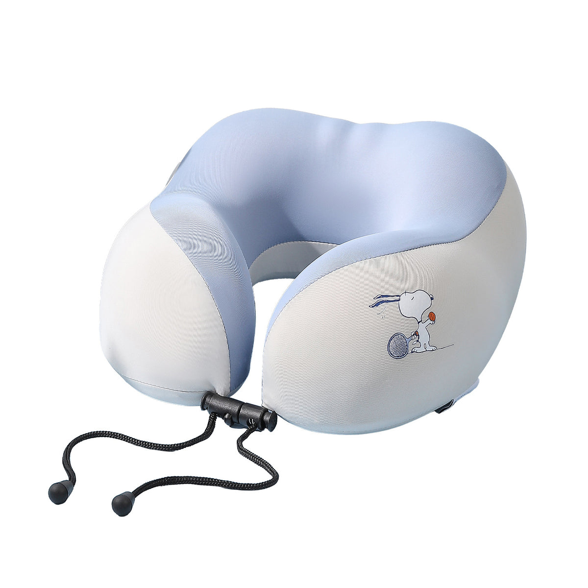 Peanuts Snoopy Memory Foam U-Shaped Travel Neck Pillow with Storage Pouch
