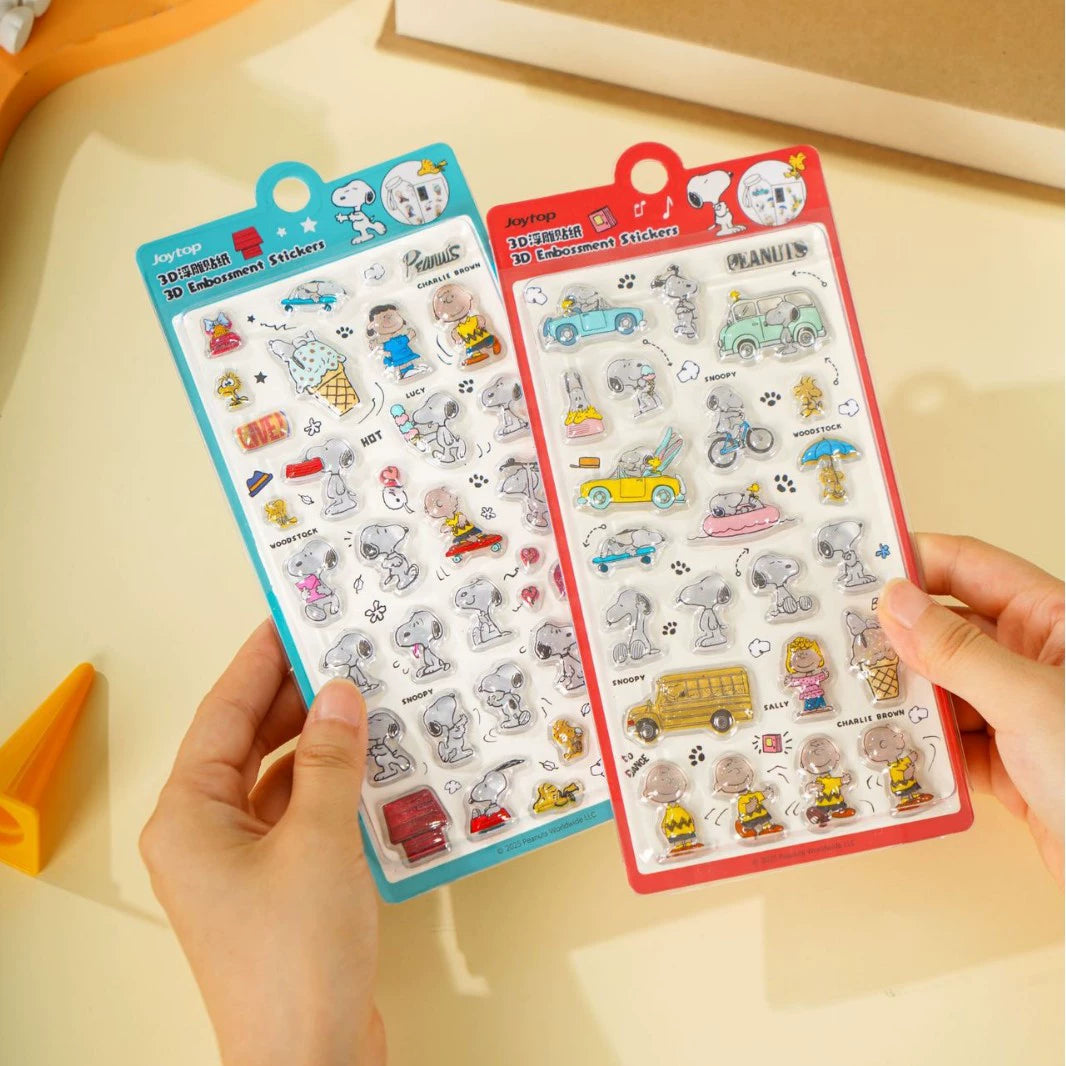 Peanuts Snoopy 3D Embossed Stickers Assorted