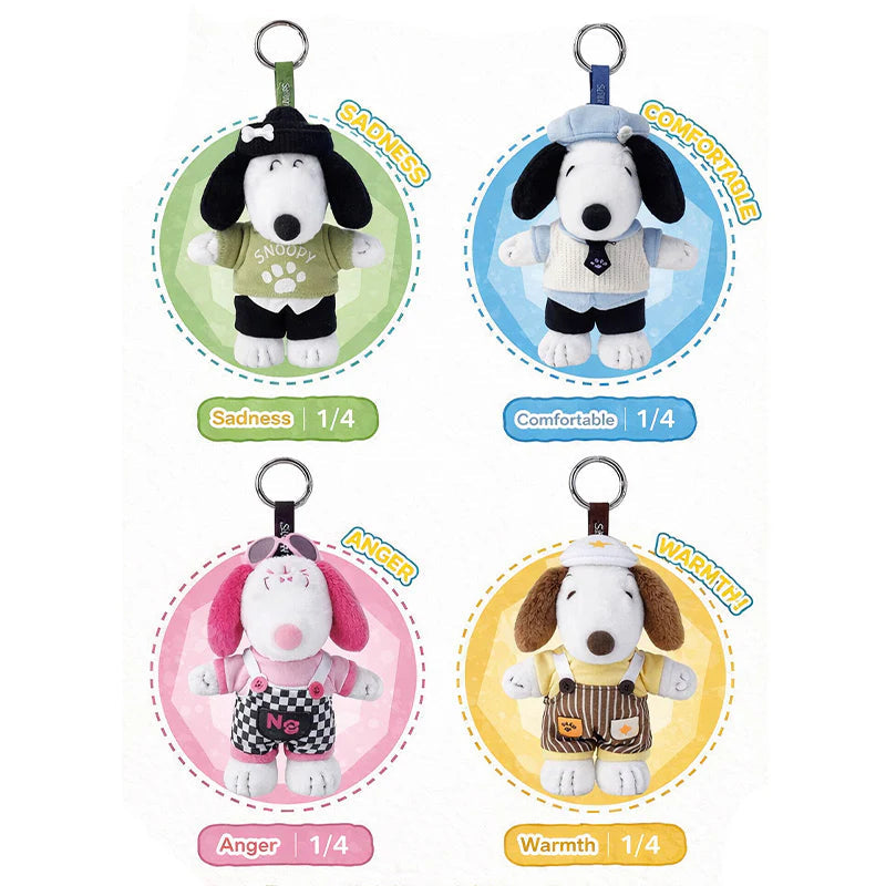 Peanuts Snoopy Mood Outfits Series Plush Keychain Blind Box