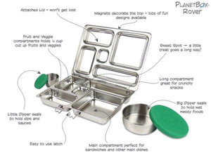 PlanetBox Rover Stainless Steel Lunch Box, Lunch Boxes & Accessories