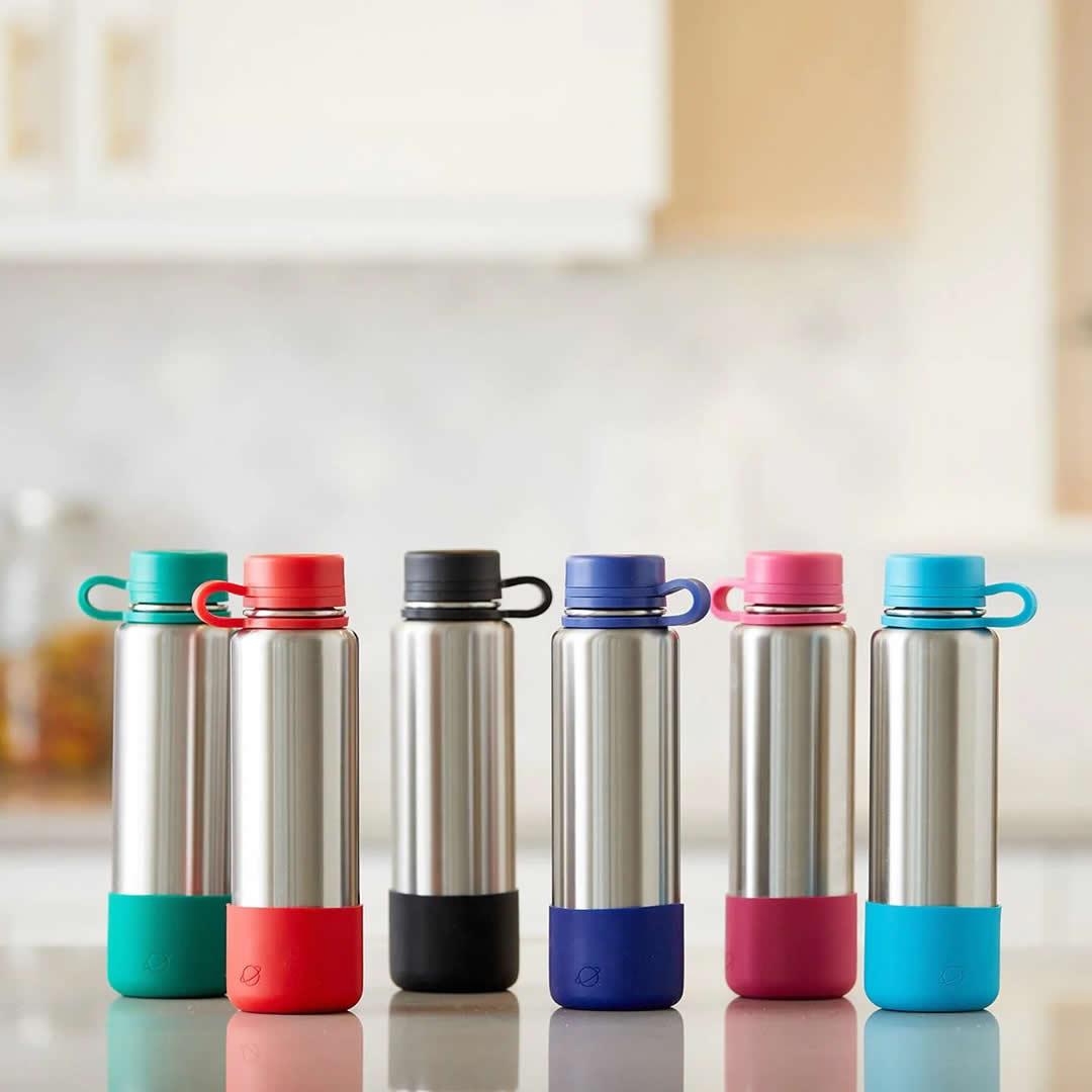 PlanetBox Stainless Steel Water Bottle 18oz/532ml, Drinking Bottles & Accessories